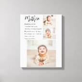 Collage Foto en beste moedercitaat Lovely Gift Canvas Afdruk (Voorkant)