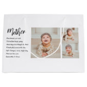 Collage Foto en beste moedercitaat Lovely Gift Groot Cadeauzakje (Voorkant)