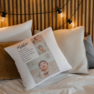 Collage Foto en beste moedercitaat Lovely Gift Kussen