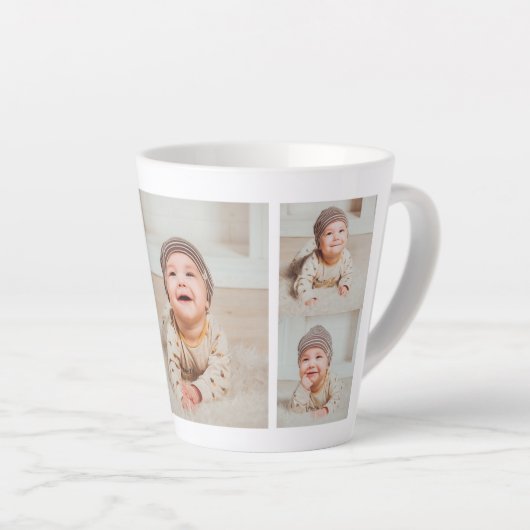 Collage Foto en beste moedercitaat Lovely Gift Latte Mok (Rechterhoek)