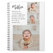 Collage Foto en beste moedercitaat Lovely Gift Notitieboek (Voorkant)