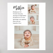Collage Foto en beste moedercitaat Lovely Gift Poster (Voorkant)