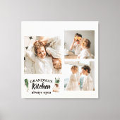 Collage Foto en Grandma Kitchen zijn altijd open Canvas Afdruk (Voorkant)
