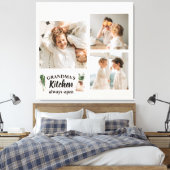 Collage Foto en Grandma Kitchen zijn altijd open Canvas Afdruk (Insitu (Slaapkamer))