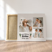 Collage Foto en Grandma Kitchen zijn altijd open Canvas Afdruk