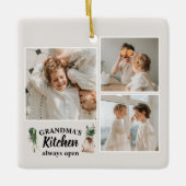 Collage Foto en Grandma Kitchen zijn altijd open Keramisch Ornament (Voorkant)