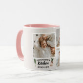 Collage Foto en Grandma Kitchen zijn altijd open Mok (Voorkant links)