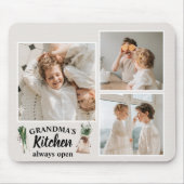 Collage Foto en Grandma Kitchen zijn altijd open Muismat (Voorkant)