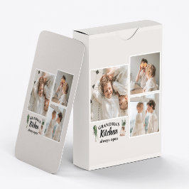 Collage Foto en Grandma Kitchen zijn altijd open Pokerkaarten