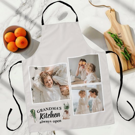 Collage Foto en Grandma Kitchen zijn altijd open Schort