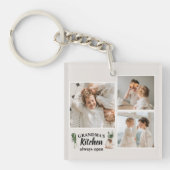 Collage Foto en Grandma Kitchen zijn altijd open Sleutelhanger (voorkant)
