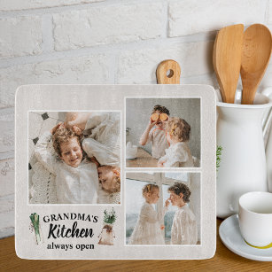 Collage Foto en Grandma Kitchen zijn altijd open Snijplank