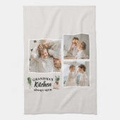 Collage Foto en Grandma Kitchen zijn altijd open Theedoek (Verticaal)