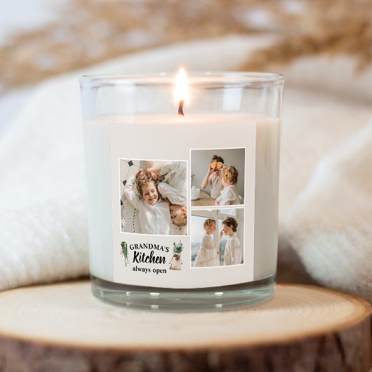 Collage Foto en Grandma Kitchen zijn altijd open Vierkante Sticker