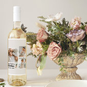 Collage Foto en Grandma Kitchen zijn altijd open Wijn Etiket