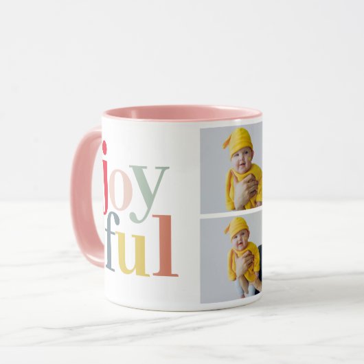 Collage Foto en kleurrijke vreugde | Vakantietoesl Mok (Voorkant links)