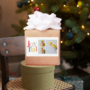 Collage Foto en kleurrijke vreugde   Vakantietoesl Rechthoekige Sticker