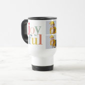 Collage Foto en kleurrijke vreugde | Vakantietoesl Reisbeker (Voorkant links)