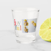Collage Foto en kleurrijke vreugde | Vakantietoesl Shot Glas (Voorkant)