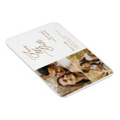 Collage Foto Gold Text Weddenschap Save the Date Magneet (Rechterzijde)