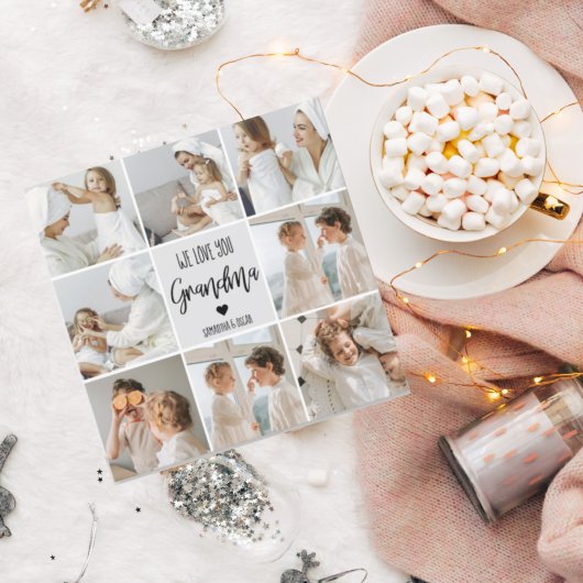 Collage Foto Gray We houden van je oma Best Gift