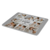 Collage Foto Gray We houden van je oma Best Gift Snijplank (Hoek)