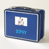 COLLAGE foto Lunchbox BLAUW WIT aan te passen (Achterkant)
