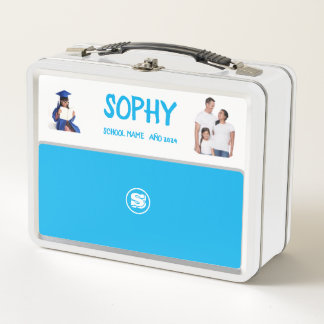 COLLAGE foto Lunchbox BLUE SKY WHITE aan te passen