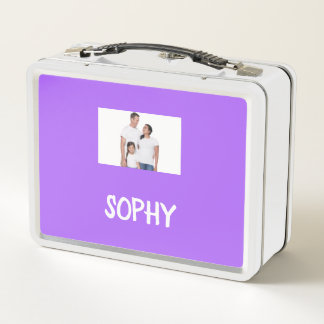 COLLAGE foto Lunchbox fuchia paarse aan te passen