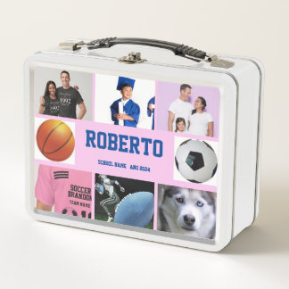 COLLAGE foto Lunchbox PINK, PAARSE aan te passen