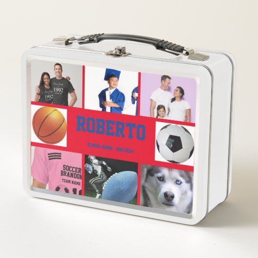 COLLAGE foto Lunchbox PINK, PAARSE aan te passen (Voorkant)