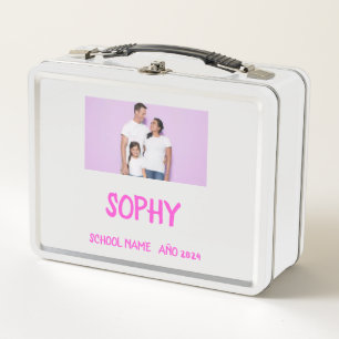 COLLAGE foto Lunchbox ROOS, WIT aan te passen