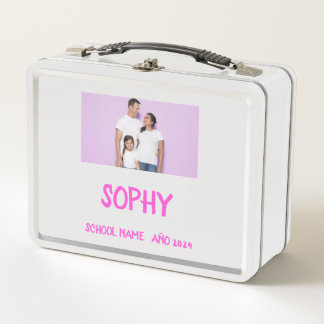 COLLAGE foto Lunchbox ROOS, WIT aan te passen