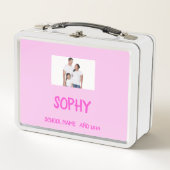 COLLAGE foto Lunchbox roze, WIT Om aan te passen (Voorkant)