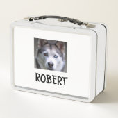 COLLAGE foto Lunchbox ZWART BLAUW Om aan te passen (Achterkant)