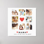 Collage Foto Mam We houden van je beste moeder Gif Canvas Afdruk (Voorkant)