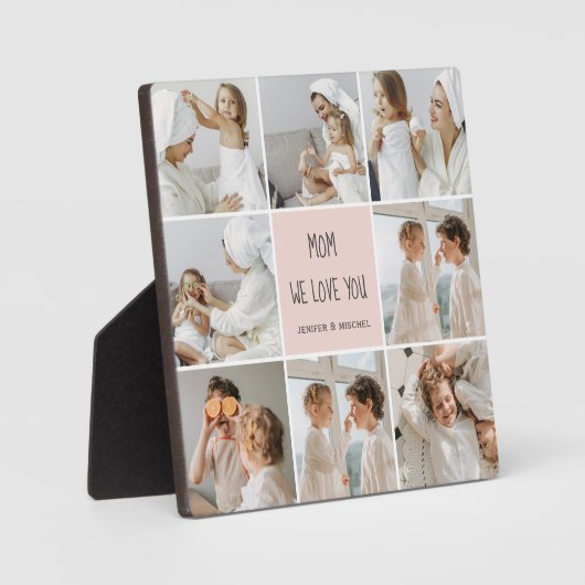 Collage Foto Mam We houden van je beste moeder Gif Fotoplaat (Voorkant)