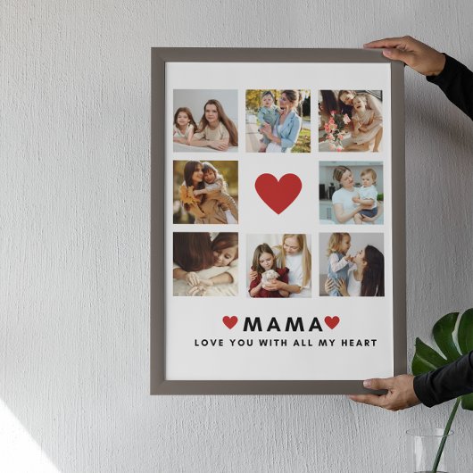 Collage Foto Mam We houden van je beste moeder Gif Poster