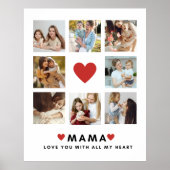 Collage Foto Mam We houden van je beste moeder Gif Poster (Voorkant)