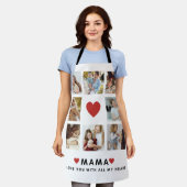 Collage Foto Mam We houden van je beste moeder Gif Schort (Gedragen)