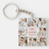 Collage Foto Mam We houden van je beste moeder Gif Sleutelhanger (voorkant)
