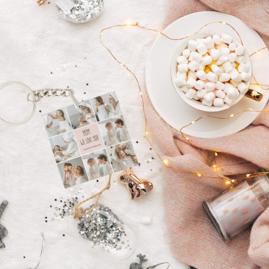 Collage Foto Mam We houden van je beste moeder Gif Sleutelhanger