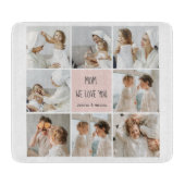 Collage Foto Mam We houden van je beste moeder Gif Snijplank (Voorkant)