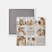 Collage Foto Mam We houden van je | Gepersonalisee Magneet (Voorkant / Achterkant)