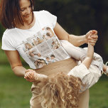Collage Foto Mam We houden van je Gepersonaliseerd T-shirt<br><div class="desc">Vier mama met liefde die ze kan draag! Dit Collage Photo "We Love You Mom" T-Shirt is een attent en gepersonaliseerd geschenk, met uw favoriete familiefoto's in een lief, modern design. Perfect voor moederdag, verjaardagen of gewoon om haar te laten lachen, dit comfortabele t-shirt is een draagbare herinnering die ze...</div>