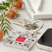 Collage Foto mama Red We houden van je beste moede Sleutelhanger (Voorkant Rechts)