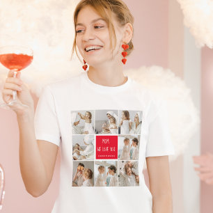 Collage Foto mama Red We houden van je beste moede T-shirt