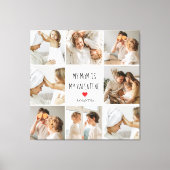 Collage Foto | Mijn moeder is mijn Valentijn Gift Canvas Afdruk (Voorkant)