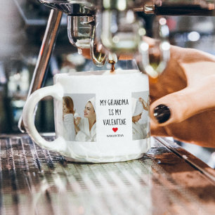 Collage Foto   Mijn moeder is mijn Valentijn Gift Espresso Kop