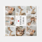 Collage Foto | Mijn moeder is mijn Valentijn Gift Fleece Deken (Voorkant (Horizontaal))